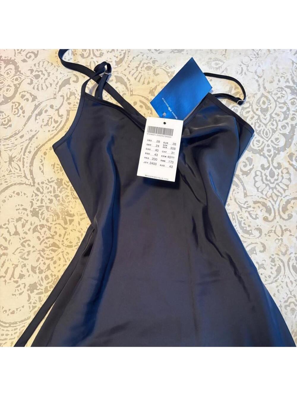 Brandy Melville Women's Black and Navy Dress